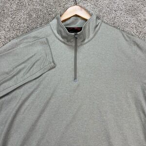 Gerry Pullover Mens XL Gray Long Sleeve Quarter Zip Stretch Performance EUC